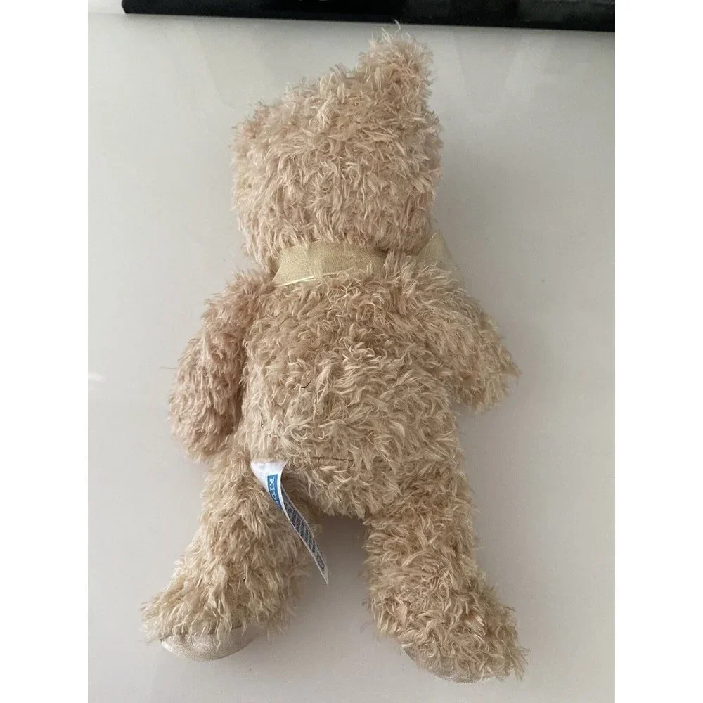 My First Teddy Bear Plush Stuffed Beige Satin 8
